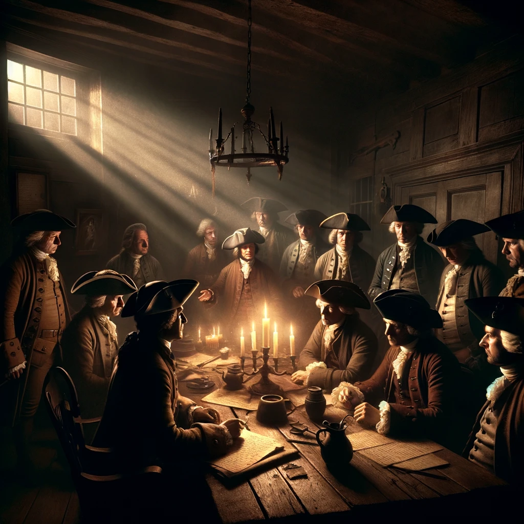 Sons of Liberty meet at the Old Pink House